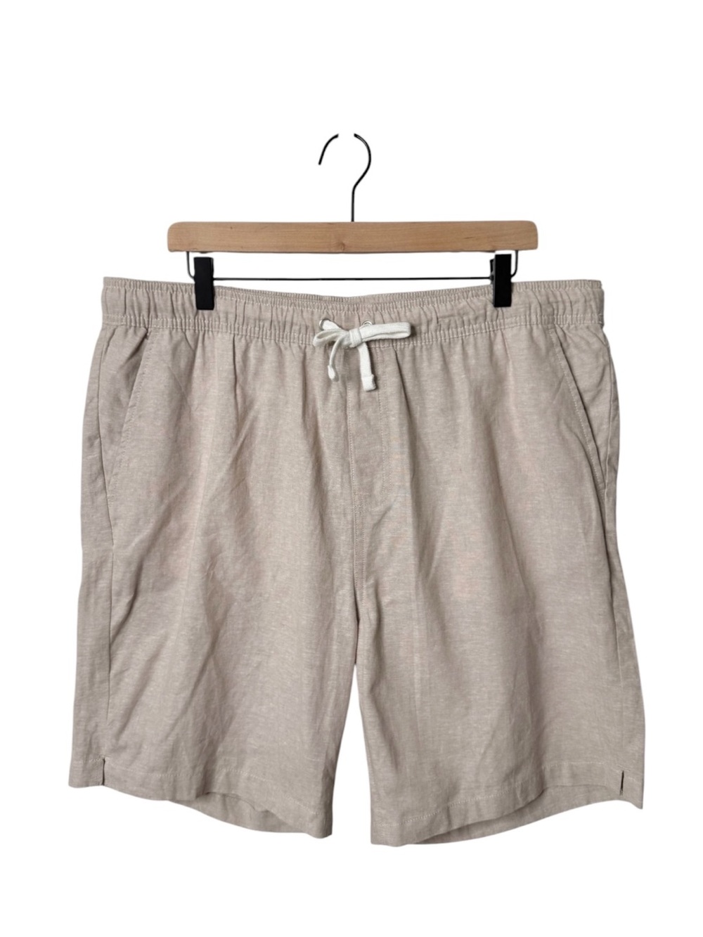 Tenth + Ocean Linen Washable Linen Shorts Frappe Tan Brown Men’s Size XXL